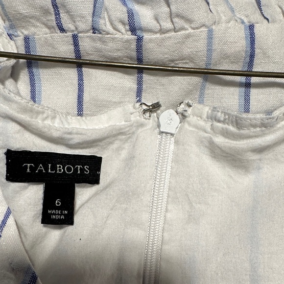 Talbots White and Blue Striped Maxi Dress - Picture 12 of 12